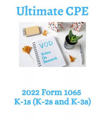 2022 Form 1065 K-1s (K-2s and K-3s)